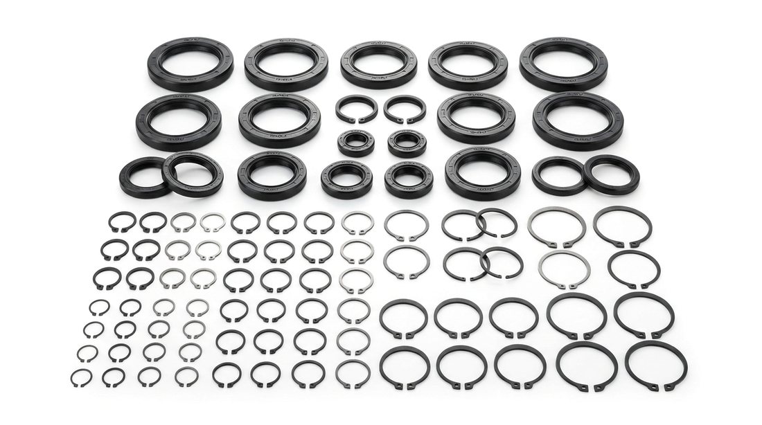 Oil seals and circlips