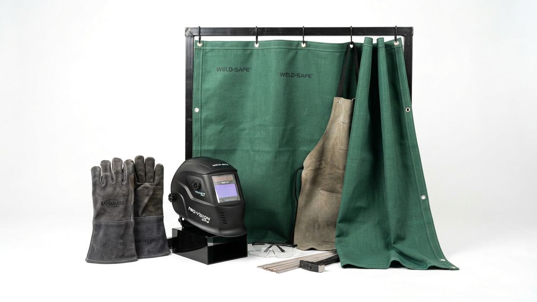 Welding curtain and safety gear