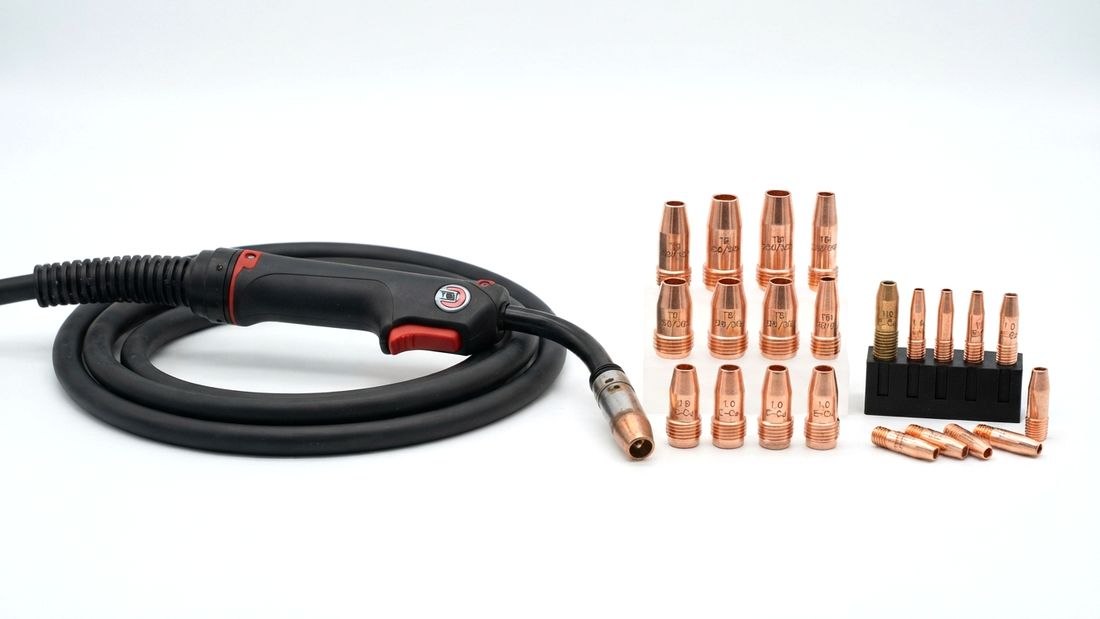 Welding torch and nozzles